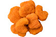 Delicious fresh crispy chicken nuggets on a dark concrete background