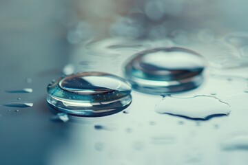 Poster - Water droplets close up