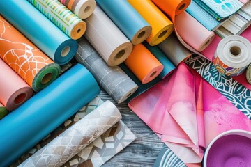 Poster - Paper Rolls on Table