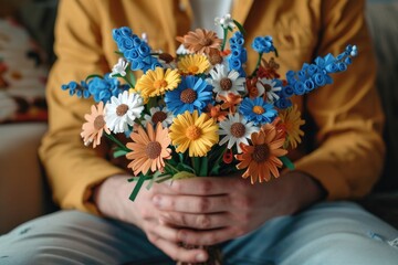 Poster - Person holding bouquet of flowers