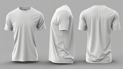 White t-shirt mockup front and back showing different angles of shirt can be used for multipurpose