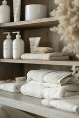 Poster - White Towels on Shelf