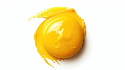 Wall Mural - Yellow Painted Egg on White Surface