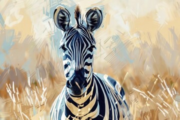 Poster - Zebra in Field