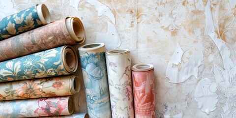 Poster - Rolls of paper on table