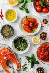 Aufkleber - Various food items on table