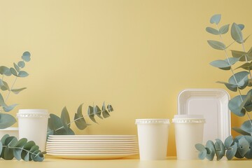 Poster - Table setting with plant