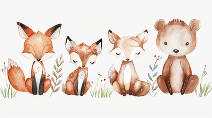 Sticker - Group of animals sitting together