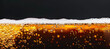 Beer liquid isolated on black background