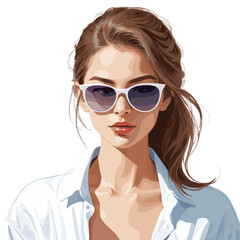 Canvas Print - portrait of a woman wearing sunglasses