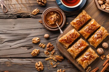 Aufkleber - Table with Food and Tea
