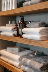 Poster - White Towels on Shelf