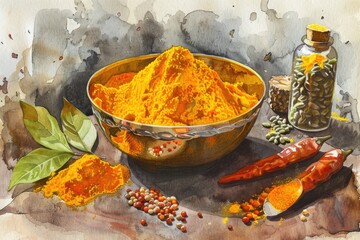 Poster - Turmeric and Spice Bowl
