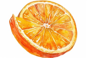 Poster - Orange Watercolor Painting
