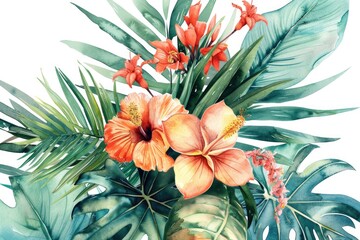 Poster - Orange Flowers in Vase
