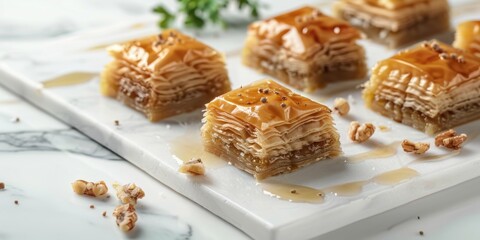 Canvas Print - Plate with Delicious Dessert