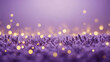 Abstract blur bokeh banner background. Brass bokeh on defocused lavender purple background.