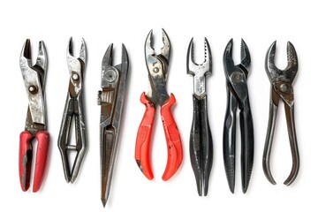 Poster - Assorted Pliers on White Surface