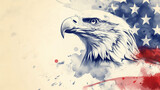 american eagle with american flag