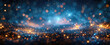 Abstract night sky with twinkling stars and glowing fireflies, creating an enchanting background for magical or fantasythemed designs. Created with Ai 