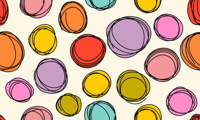 Wall Mural - seamless vintage pattern retro 80s or 90s fashion style abstract vector background. retro memphis de