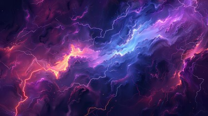 Wall Mural - Colorful lightning background created with Generative AI