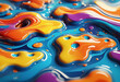 abstract background with bubbles,  vibrant energy of an abstract painting, with rough textures and bold colors that leap off the canvas.