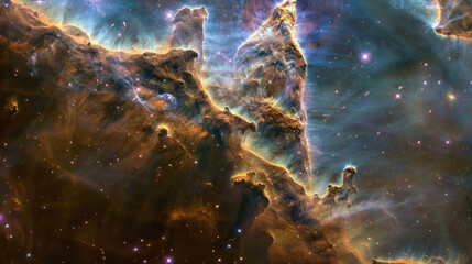 Wall Mural - a large and dense cluster of stars shining brightly in the dark night sky, creating a breathtaking c