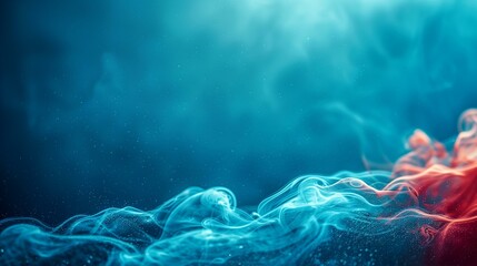 red and blue smoke, technology underwater deep astronomy