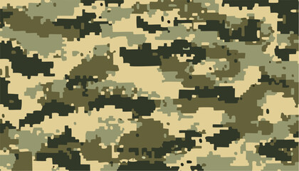 Wall Mural - Ukrainian digital camo pattern, Ukraine Military Uniform print as background