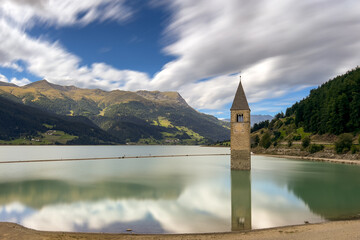 Famous italian monument Church tower of Altgraun