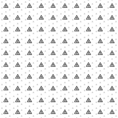 Poster - Square seamless background pattern from black slippery road signs are different sizes and opacity. The pattern is evenly filled. Vector illustration on white background