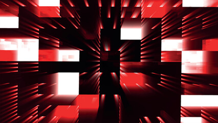 Poster - Abstract pattern, seamless mosaic background. Abstract technology background consisting of glowing blocks. Sci-fi or hi-tech background. Vector illustration