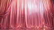 Textured pink curtain in a theater setting