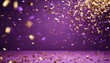 'purple effects. falling light Anniversary confetti background color gold banner birthday bright carnival celebrate celebration ceremony colourful commemoration confett'