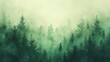 A serene image capturing the ethereal beauty of a dense forest shrouded in mysterious fog, conveying a sense of calm and intrigue