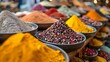 Vibrant spice markets in Istanbul Turkey offer colorful summer travel experiences. Concept Travel, Istanbul, Spice Markets, Vibrant Colors, Summer Experience
