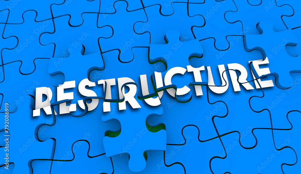 Restructure Puzzel Restructure Puzzle Pieces Rebuild Put Back Together Improvement 3d ...