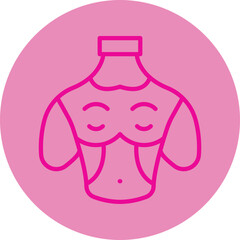 Wall Mural - Chest Pink Line Circle Icon