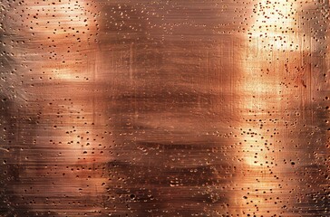 Sticker - A distressed and scratched copper surface that exudes an aged and rustic character.