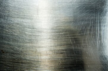 Sticker - High-resolution brushed metal texture with reflective qualities for modern and industrial backgrounds.