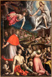 MILAN, ITALY - MARCH 7, 2024: The painting of St. Charles and Cessation of the plague in the church Chiesa di San Giorgio al Palazzo by Angelo Galli from 17. cent. 