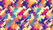 A vibrant and visually captivating pattern featuring an array of bold colors perfect for background texture