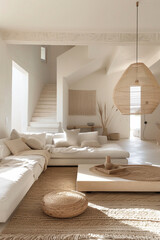 house beautiful design interior creative stylish living room in contemporary natural white and beige colour