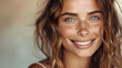 © Jula Isaeva  - Happy attractive confident young adult or mid aged European woman posing for beauty aesthetic portrait.