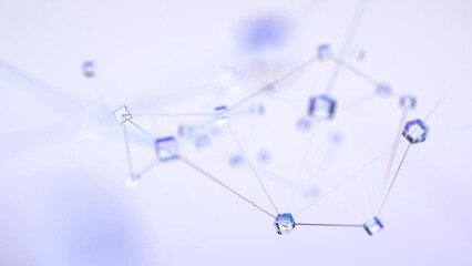 Leinwandbilder - Abstract animation, light motion background design, 4k looping animation, 3d render
