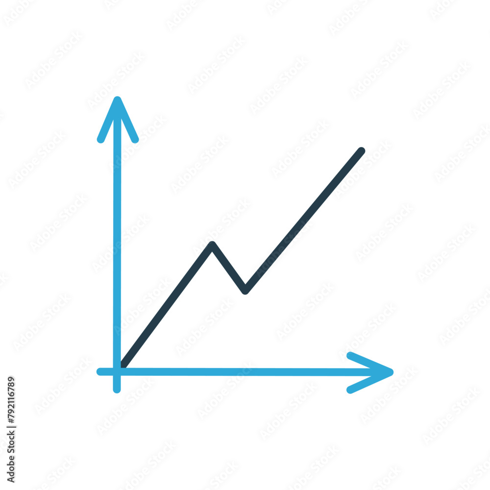 Isolated Graph Icon. Chart symbol. Vector illustration Stock Vector ...