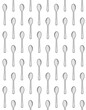 Vector seamless pattern of hand drawn doodle sketch colored spoon isolated on white background
