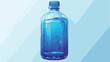 Plastic bottle with mineral water on alpha transpar