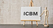 There is notebook with the word ICBM. It is an abbreviation for intercontinental ballistic missile as eye-catching image.